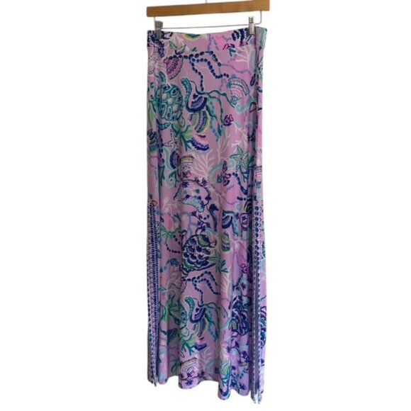 Lilly Pulitzer Adea Lilac Freesi Mermaid Maxi Skirt Medium - Picture 1 of 5